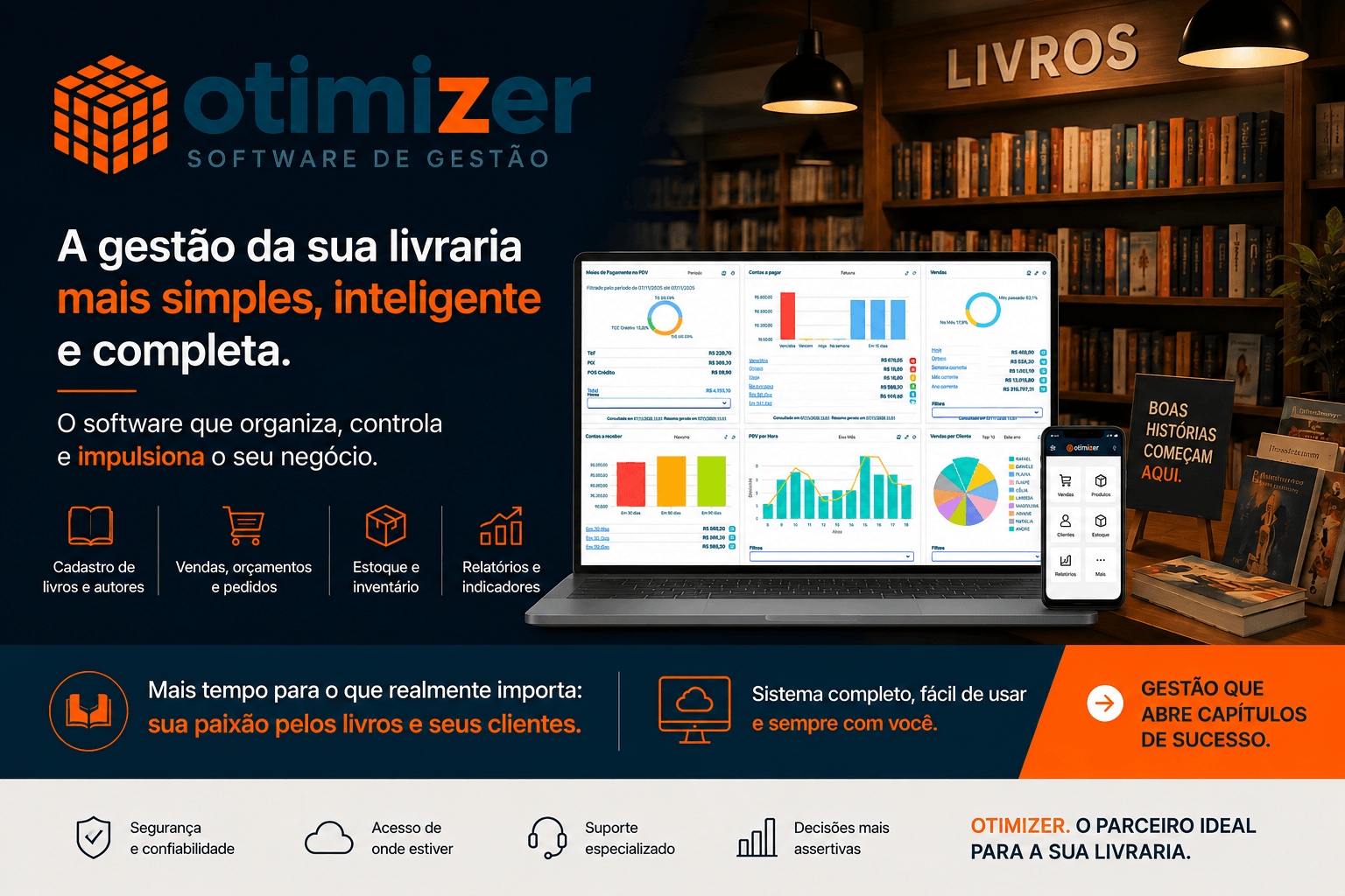 PDV integrado ao TEF para livrarias