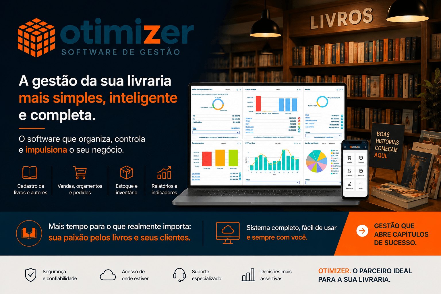 PDV integrado ao TEF para livrarias