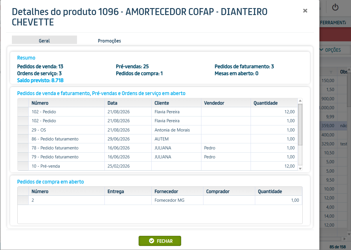 Detalhes do produto